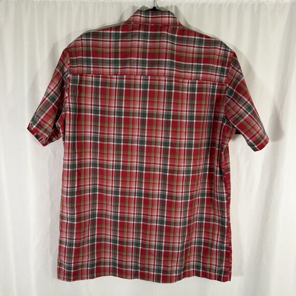 KUHL Eluxur Shirt Men's Medium Red Plaid Button Up Short Sleeve Lightweight - Picture 9 of 11